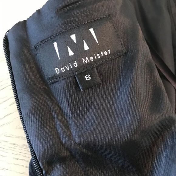 Asymmetrical classy black David Meister size 8  - Picture 9 of 13